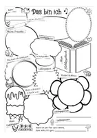 Aperçu - Feuilles d'exercices - Das bin ich - sich vorstellen Sketchnotes - Page 1