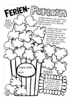 Aperçu - Feuilles d'exercices - Über die Ferien sprechen - mit Popcorn - Page 1