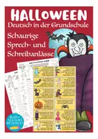 Aperçu - Feuilles d'exercices - Der Vampir, der kein Blut sehen konnte - Halloween - Page de couverture