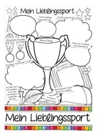 Aperçu - Feuilles d'exercices - Mein Lieblingssport - Sport - Page de couverture