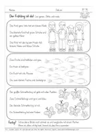 Aperçu - Feuilles d'exercices - Lesen und Malen Frühling - Page 3