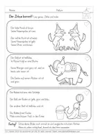 Aperçu - Feuilles d'exercices - Lesen und Malen - Zirkus - Page 2