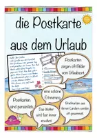 Aperçu - Feuilles d'exercices - So viel Post! (Postkarte, Brief...) Tafelmaterial - Page 3