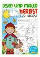 Aperçu - Feuilles d'exercices - Lesen und Malen HERBST - Page de couverture