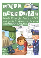 Aperçu - Feuilles d'exercices - Meine Bahnreise - Ferienbericht - Page de couverture