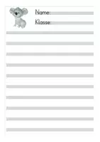 Aperçu - Feuilles d'exercices - Schreibpapier Grundschule Koala - Page 1