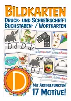 Aperçu - Apprentissages en autonomie - Buchstabe D - Bildkarten Einführung Druckschrift und Schreibschrift - Page de couverture