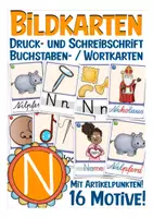 Aperçu - Apprentissages en autonomie - Buchstabe N - Bildkarten Einführung Druckschrift Schreibschrift - Page de couverture