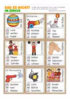 Aperçu - Cartes d'exercices - Allemand Sag es nicht! Zirkus Wortschatz Spiel Deutsch - Page 2