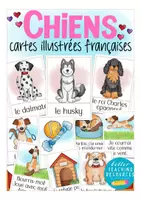 Aperçu - Cartes / Images - les chiens / animaux cartes d'images français (flash cards) - Page de couverture