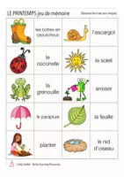 Aperçu - Jeux - le printemps - jeu de mémoire français - Page 2