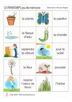 Aperçu - Jeux - le printemps - jeu de mémoire français - Page 3