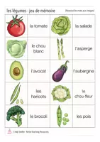 Aperçu - Jeux - les légumes - jeu de mémoire français - Page 1