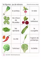 Aperçu - Jeux - les légumes - jeu de mémoire français - Page 3