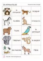Aperçu - Jeux - les animaux du zoo jeu de mémoire français - Page 1
