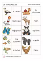 Aperçu - Jeux - les animaux du zoo jeu de mémoire français - Page 3