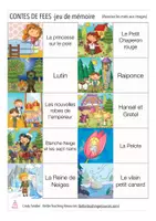 Aperçu - Jeux - les contes de fées - jeu de mémoire français - Page 1