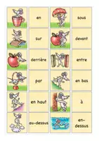 Aperçu - Jeux - les prépositions jeu de mémoire français - Page 1