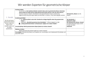 Vorschau - Stundenentwürfe - Minireihe: Wir werden Experten für geometrische Körper - Seite 2