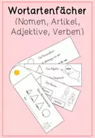 Vorschau - Arbeitsblätter - Wortartenfächer - Deckblatt