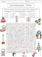 Vorschau - Arbeitsblätter - Buchstabengitter WINTER Suchsel 2fach differenziert #edukiknaller2021 - Seite 2