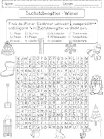 Vorschau - Arbeitsblätter - Buchstabengitter WINTER Suchsel 2fach differenziert #edukiknaller2021 - Seite 3