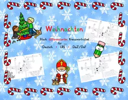 Vorschau - Arbeitsblätter - Weihnachten Kreuzworträtsel 3fach differenziert - Deckblatt