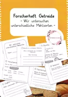 Vorschau - Arbeitsblätter - Forscherheft Getreide- Wir untersuchen unterschiedliche Mehlsorten - Deckblatt