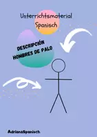Vorschau - Arbeitsblätter - Los hombres de palo: Partes del cuerpo y descripción física - Deckblatt