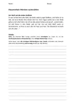 Vorschau - Klassenarbeiten - KA Märchen nacherzählen oder schreiben Deu 5 - Seite 1