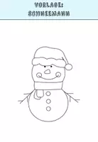Vorschau - Arbeitsblätter - Lese-Mal-Aufgabe: Schneemann - Seite 1