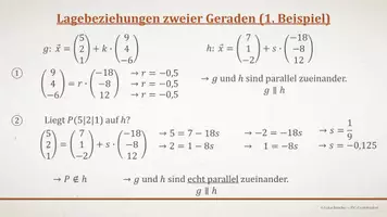 Vorschau - Präsentationen/Tafelbilder - Tafelbilder - Lagebeziehungen von Geraden - Seite 2