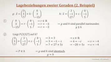 Vorschau - Präsentationen/Tafelbilder - Tafelbilder - Lagebeziehungen von Geraden - Seite 3