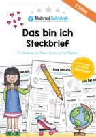 Vorschau - Arbeitsblätter - Steckbrief Das bin ich für Mädchen - Deckblatt