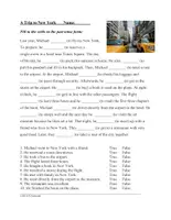 Vista previa - Hojas de trabajo - English Past Tense Worksheet & Reading: Trip /Airport - Portada