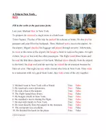Vista previa - Hojas de trabajo - English Past Tense Worksheet & Reading: Trip /Airport - página 2