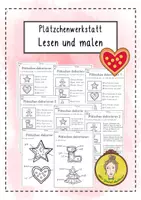 Vorschau - Arbeitsblätter - Plätzchenwerkstatt - Lesen und malen - Deckblatt