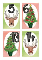 Vorschau - Aufgabenkarten - Adventskalender Mathe Klasse 1 (nummeriert, 28 Karten) - Seite 3