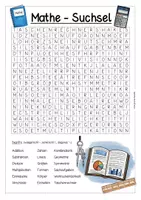 Vorschau - Arbeitsblätter - Mathe - Suchsel (Buchstabengitter) - Deckblatt