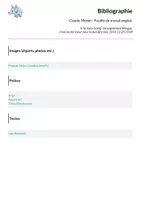 Aperçu - Feuilles d'exercices - Claude Monet - Feuille de travail anglais - Page 1