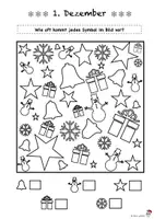 Vorschau - Arbeitsblätter - Adventskalender mit Ausmalbild für Grundschüler + Lösungen - Seite 2