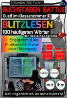 Vorschau - Stundenentwürfe - Buchstaben Battle - Blitzlesen (100 häufigsten Wörter der deutschen Sprache) - Deckblatt