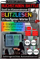 Vorschau - Stundenentwürfe - Buchstaben Battle - Blitzlesen (25/50/100 häufigsten Wörter der deutschen Sprache) - Seite 1