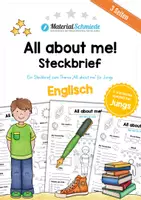 Vorschau - Arbeitsblätter - Steckbrief: All about me (Englisch) - für Jungs - Deckblatt