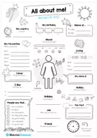 Vorschau - Arbeitsblätter - Steckbrief: All about me (Englisch) - für Mädchen - Seite 3