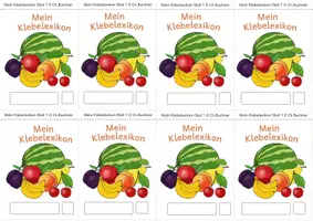 Vista previa - Unidades / Secuencias / Situaciones de Aprendizaje - Léxico adhesivo "Obst" en Alemán e Inglés - Portada
