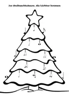 Vorschau - Arbeitsblätter - Notenrätsel Weihnachten - 4) "Der Weihnachtsbaum" - Seite 1