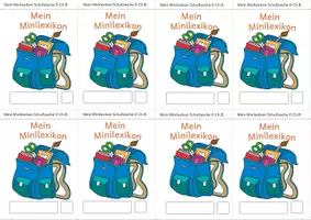 Vista previa - Unidades / Secuencias / Situaciones de Aprendizaje - Mini Léxico "Schultasche" en Alemán e Inglés - Portada