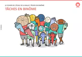 Aperçu - Préparation de séance / Séance complète - Le fichier de l'école de la balle 2 - Tâches en binôme - Page 1