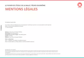Aperçu - Préparation de séance / Séance complète - Le fichier de l'école de la balle 2 - Tâches en binôme - Page 2